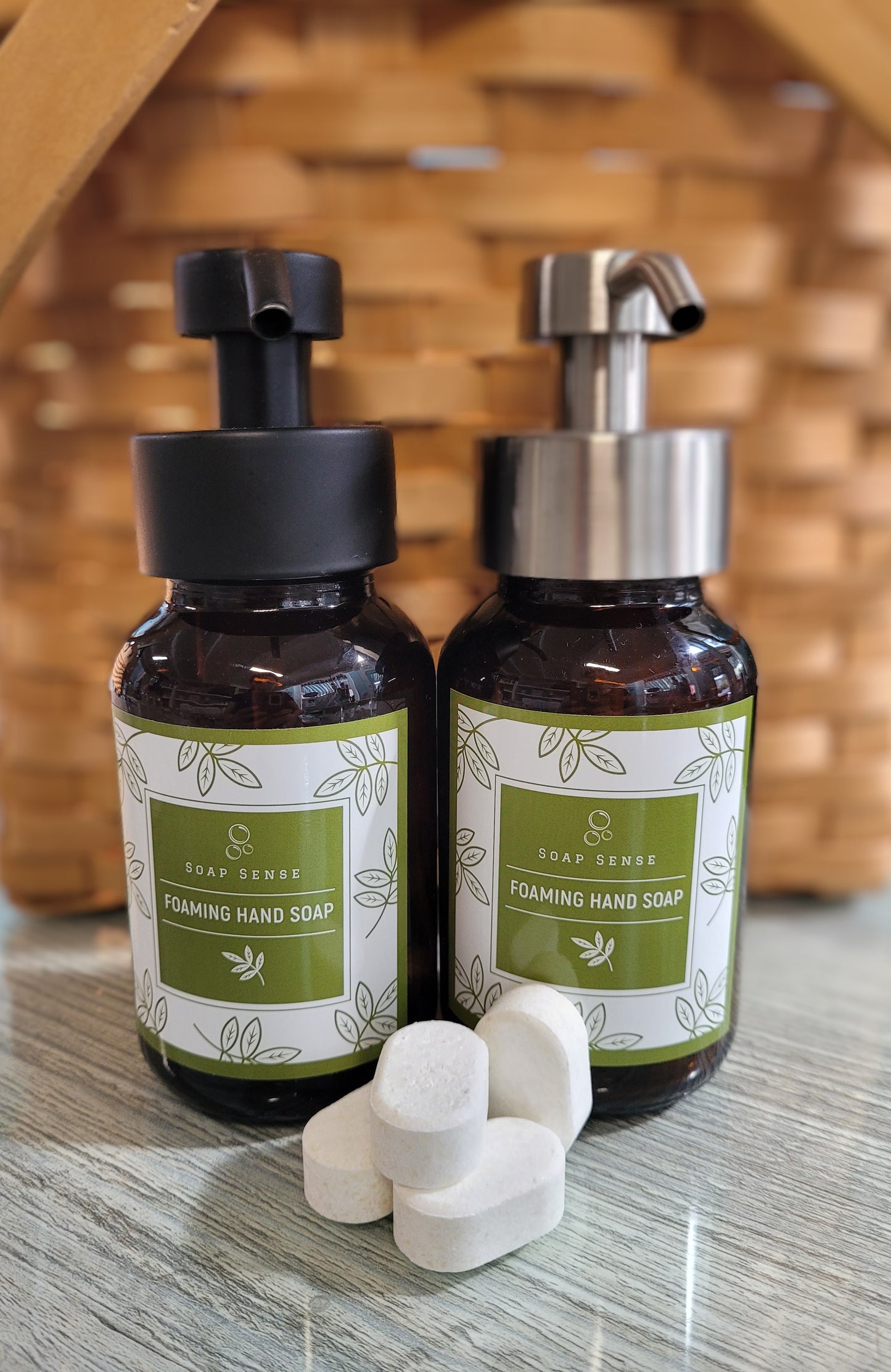 Amber Foaming Hand Soap Dispenser