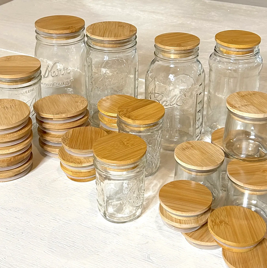 Bamboo Mason Jar Lid