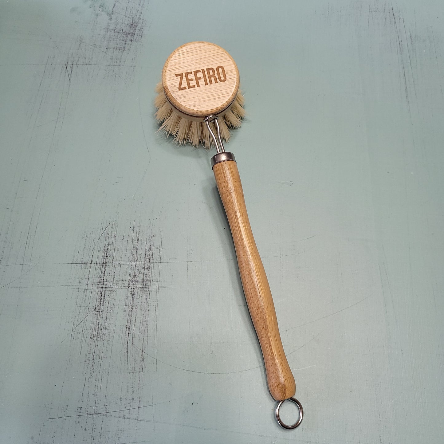 Bamboo Long Handle Dish Scrubber