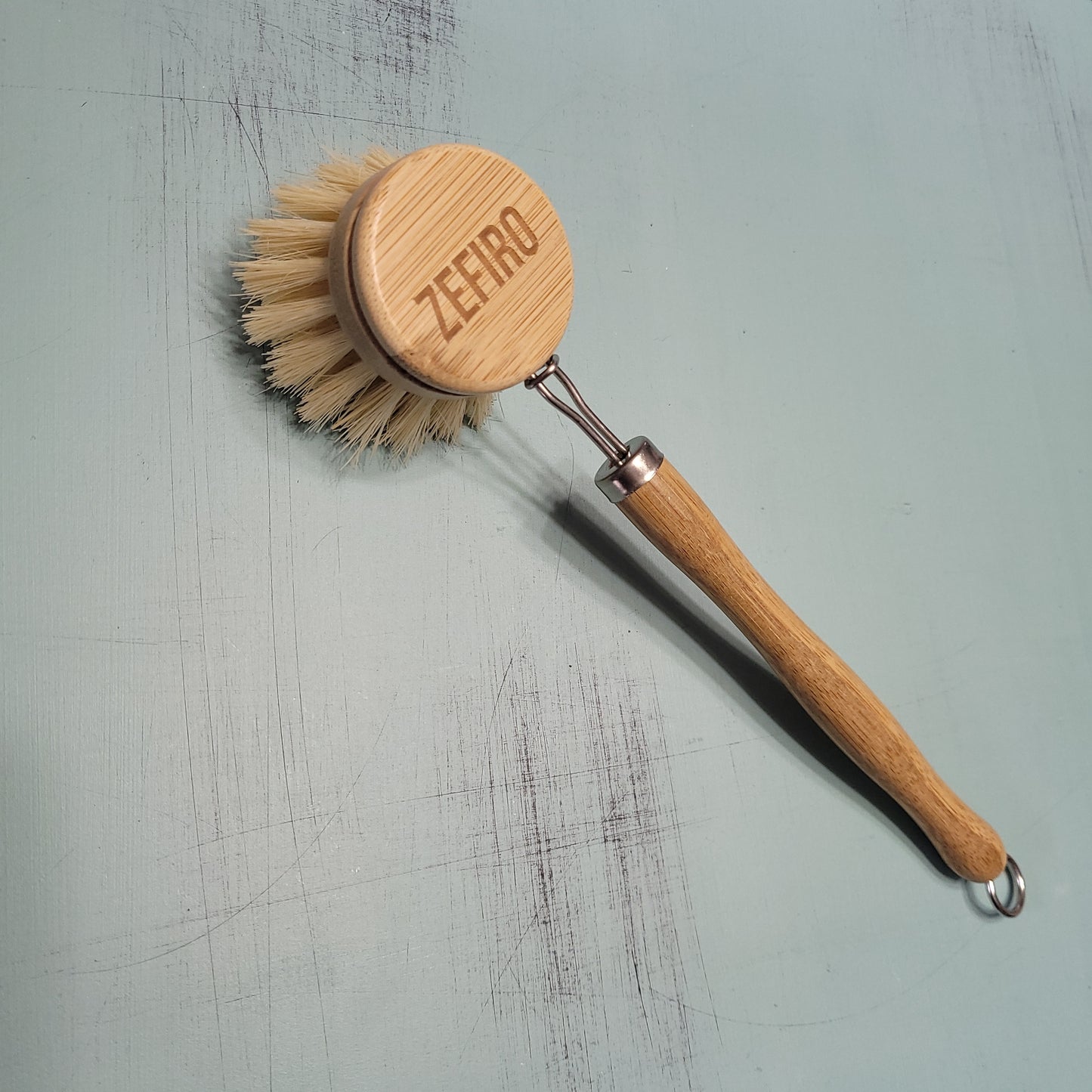 Bamboo Long Handle Dish Scrubber