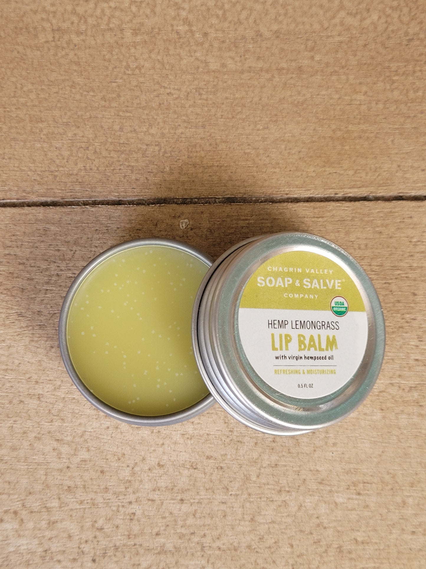 Organic Plastic Free Lip Balm (0.5 oz tin)