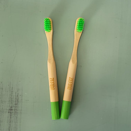 Kids Bamboo Toothbrush Green